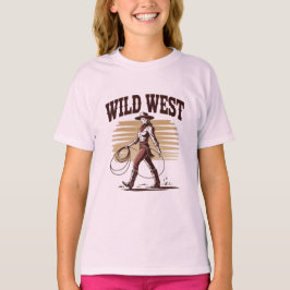 Wild West Cowgirl – Retro T Shirt