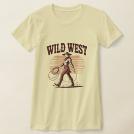 Wild West Cowgirl – Retro T Shirt