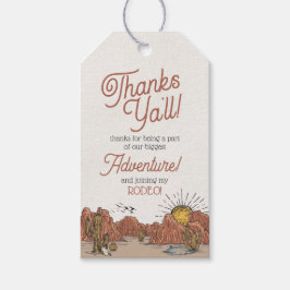 Wild West Rodeo Presentkort för Baby Shower Presentetikett