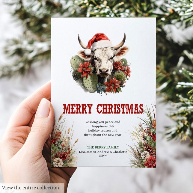 Wild West Yuletide Holiday Greeting Card Julkort (Wild West Yuletide Holiday Greeting Card)