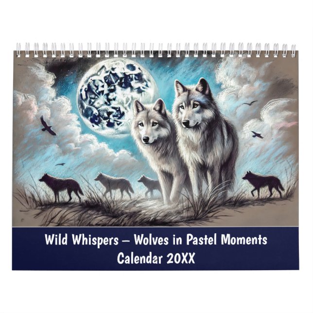 Wild Whispers – Wolves in Pastel Moments Kalender (Omslag)