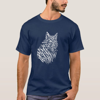 Wild Wolf – Vintage Ink Line Art Wildlife Design T Shirt