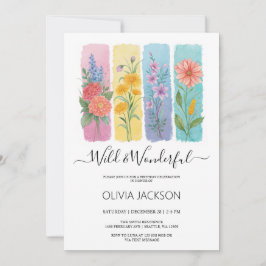 Wild & Wonderful Watercolor Birthday Invitation Inbjudningar