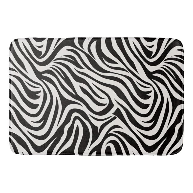 Wild Zebra Bathroom Mat Badrumsmatta (Framsidan)