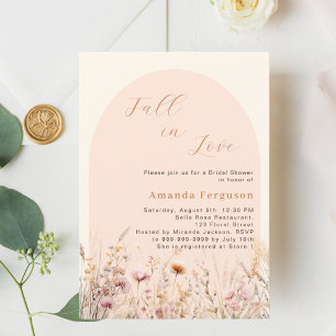 Wildblomarch fall kärlek persika Möhippa Inbjudningar