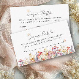 WildblomBaby Shower Diaper Raffle Biljett Tilläggskort
