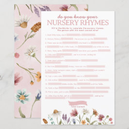 WildblomBaby Shower Nursery Rhyme Game