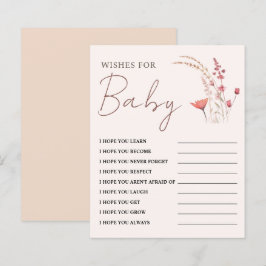 WildblomBaby Shower Önskemål för Baby-spel