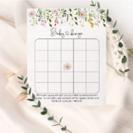 Wildblombabyduschbingo-spel