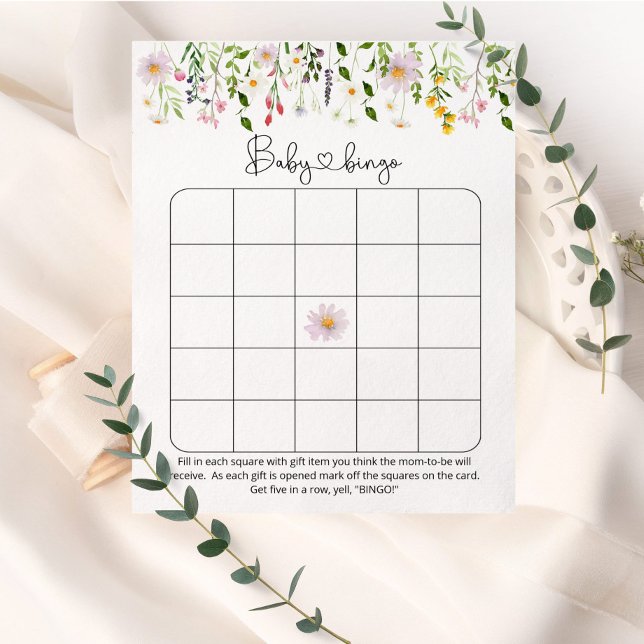 Wildblombabyduschbingo-spel (Skapare uppladdad)