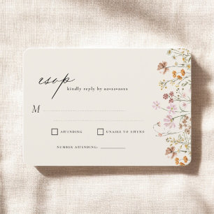 WildblomBeige Boho Garden Wedding OSA Inbjudningar