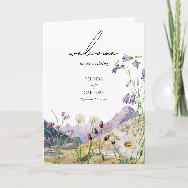 Wildblomberget Bröllop serviceorder Program (Framsida)