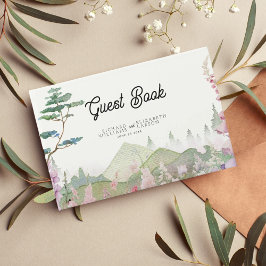 Wildblomberget Watercolor Bröllop Gästböcker