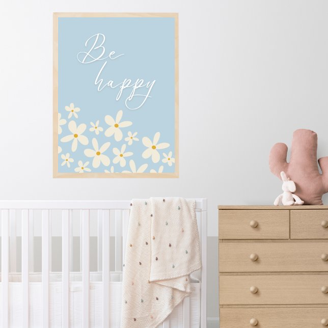 Wildblomblå Daisy är Lycklig Boho Nursery Poster (Skapare uppladdad)