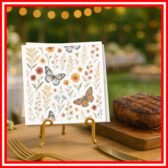 WildblomBlommigt Boho Napkins Pappersservett (Skapare uppladdad)