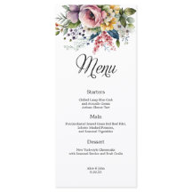 WildblomBlommigt Bröllop Menu