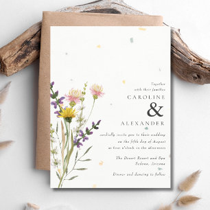 WildblomBlommigt Meadow Garden Wedding Inbjudningar