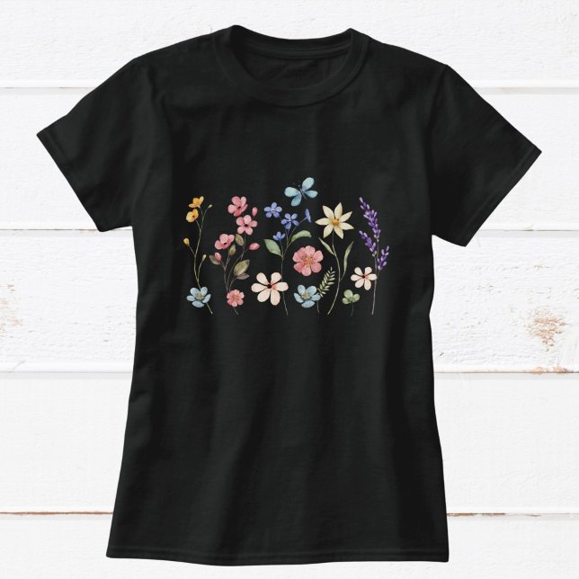 WildblomBlommigt Mors dag Botanical T-Shirt (Skapare uppladdad)