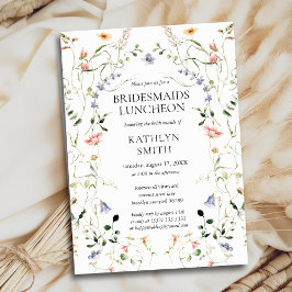WildblomBlommigt Wandeand Garden Bridesmaids Lunch Inbjudningar