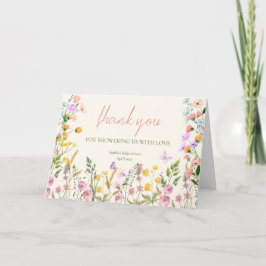 Wildblombloom Elegant Vår Baby Shower Tack Kort