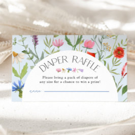 WildblomBlue Boy Diaper Raffle Baby Shower Tilläggskort