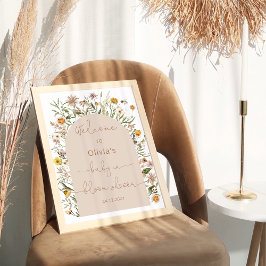 WildblomBoho Baby i Bloom Baby Shower Poster