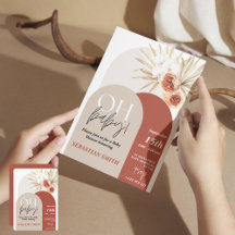 WildblomBoho Baby Shower Inbjudan - Gender Neutra