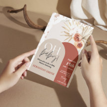 WildblomBoho Baby Shower Inbjudan - Gender Neutra