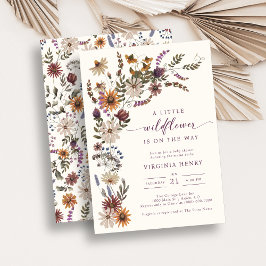 WildblomBoho Baby Shower Inbjudningar
