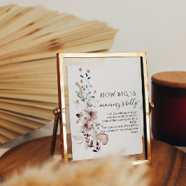 Wildblomboho Baby Shower Mamma Belly Game Poster