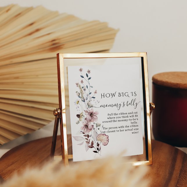 Wildblomboho Baby Shower Mamma Belly Game Poster (Skapare uppladdad)