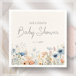 WildblomBoho Baby Shower Pappersservett