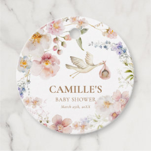 WildblomBoho Baby Shower Tack Gåvor Etiketter
