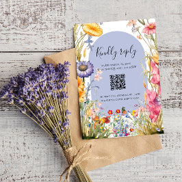 Wildblomboho chic blommigt wandement osa kort