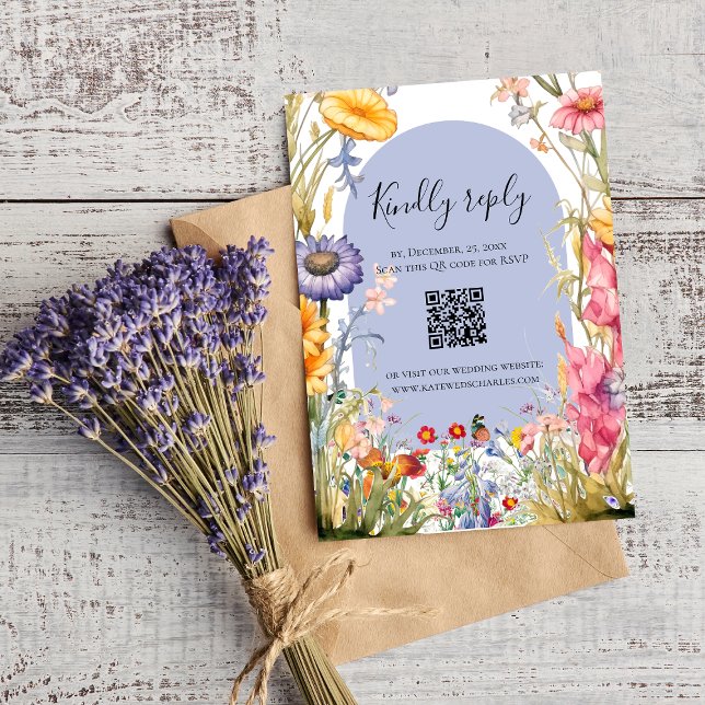 Wildblomboho chic blommigt wandement osa kort (Skapare uppladdad)