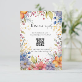 Wildblomboho chic blommigt wandement osa kort