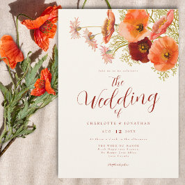 WildblomBoho Fall Wedding Inbjudningar