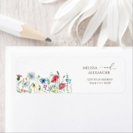 WildblomBoho Garden Return-adressetikett Returadress Etikett