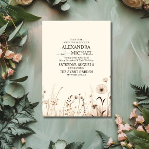WildblomBoho Garden Wedding Inbjudningar