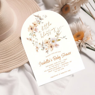 WildblomBoho Little Blating Baby Shower Inbjudningar