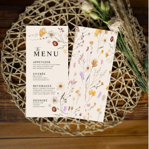 WildblomBoho Menu Meny