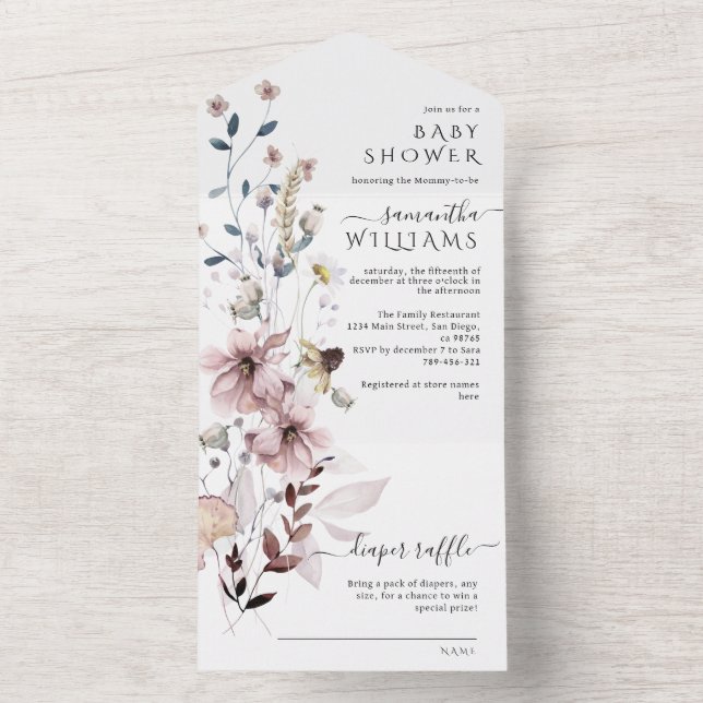 Wildblomboho minimalist, modern babyskor (Insida)
