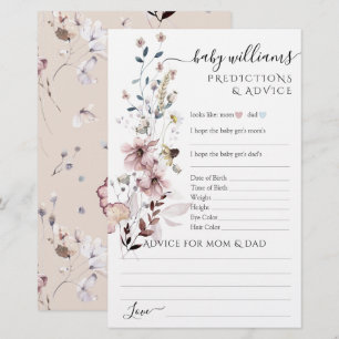 Wildblomboho modern Baby Shower Game