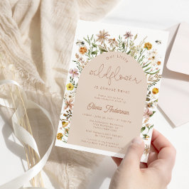 WildblomBoho Modern Baby Shower Inbjudningar