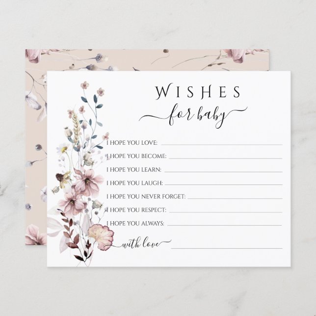 Wildblomboho Önskemål för Baby Game (Fram/baksida)