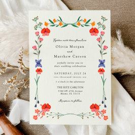 Wildblombotanic Garden Wedding Inbjudningar