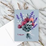 WildblomBouquet I MISS DIG Söt ANPASSNINGSBAR Vykort<br><div class="desc">Anpassa det här kortet genom att ändra text,  teckensnitt,  färg och lägga till egen text på baksidan! Kolla min butik för mer!</div>