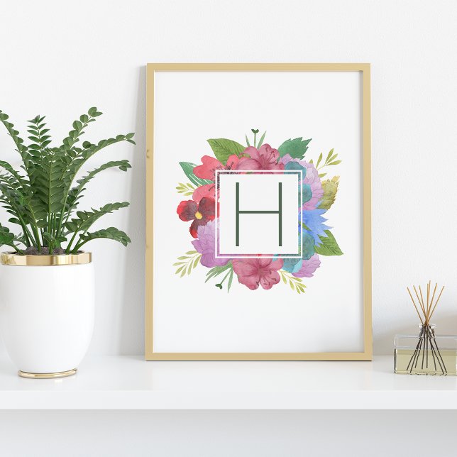 WildblomBouquet Monogram Poster (Skapare uppladdad)