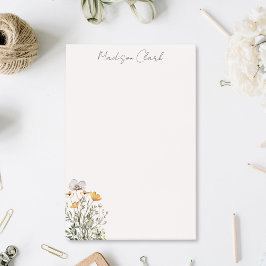 WildblomBouquet Personlig Namn Post-it Block