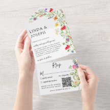 WildblomBouquet QR-kod Alla i Inbjudan